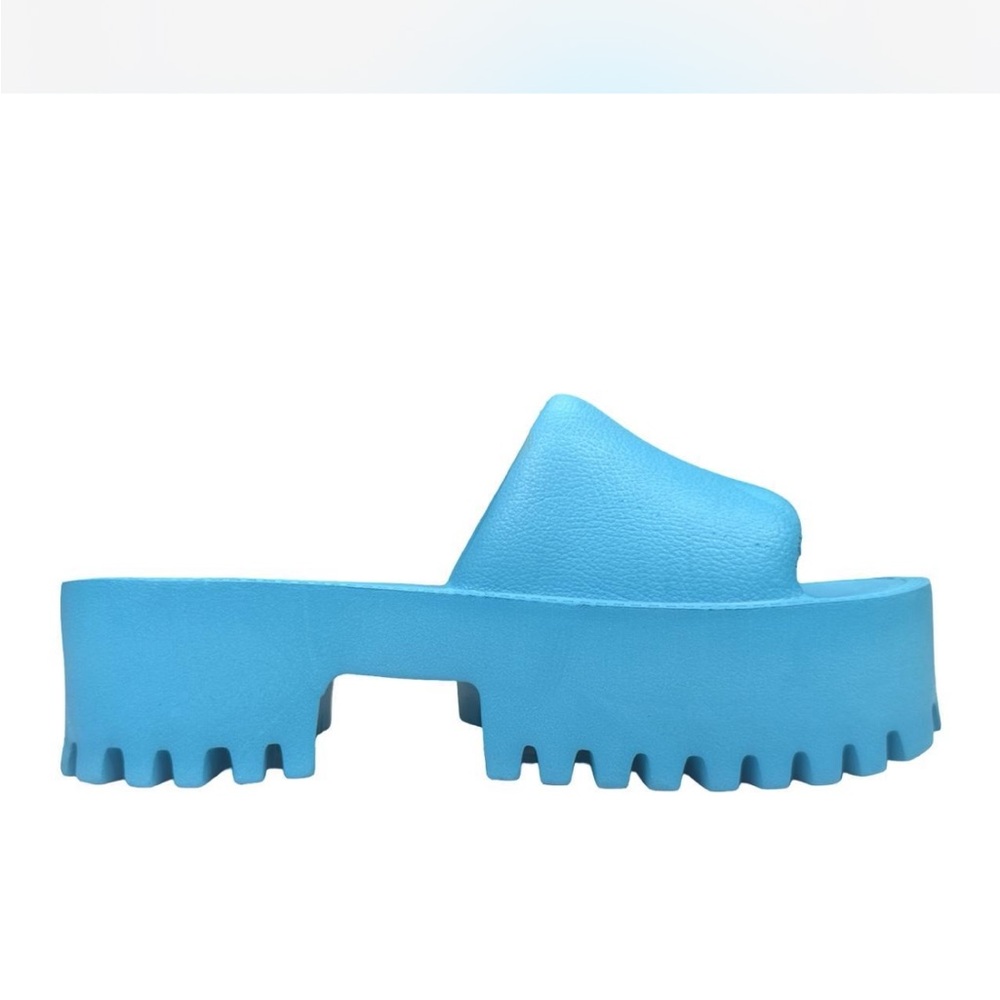 Jeffrey Campbell Sky Blue Chunky Mules